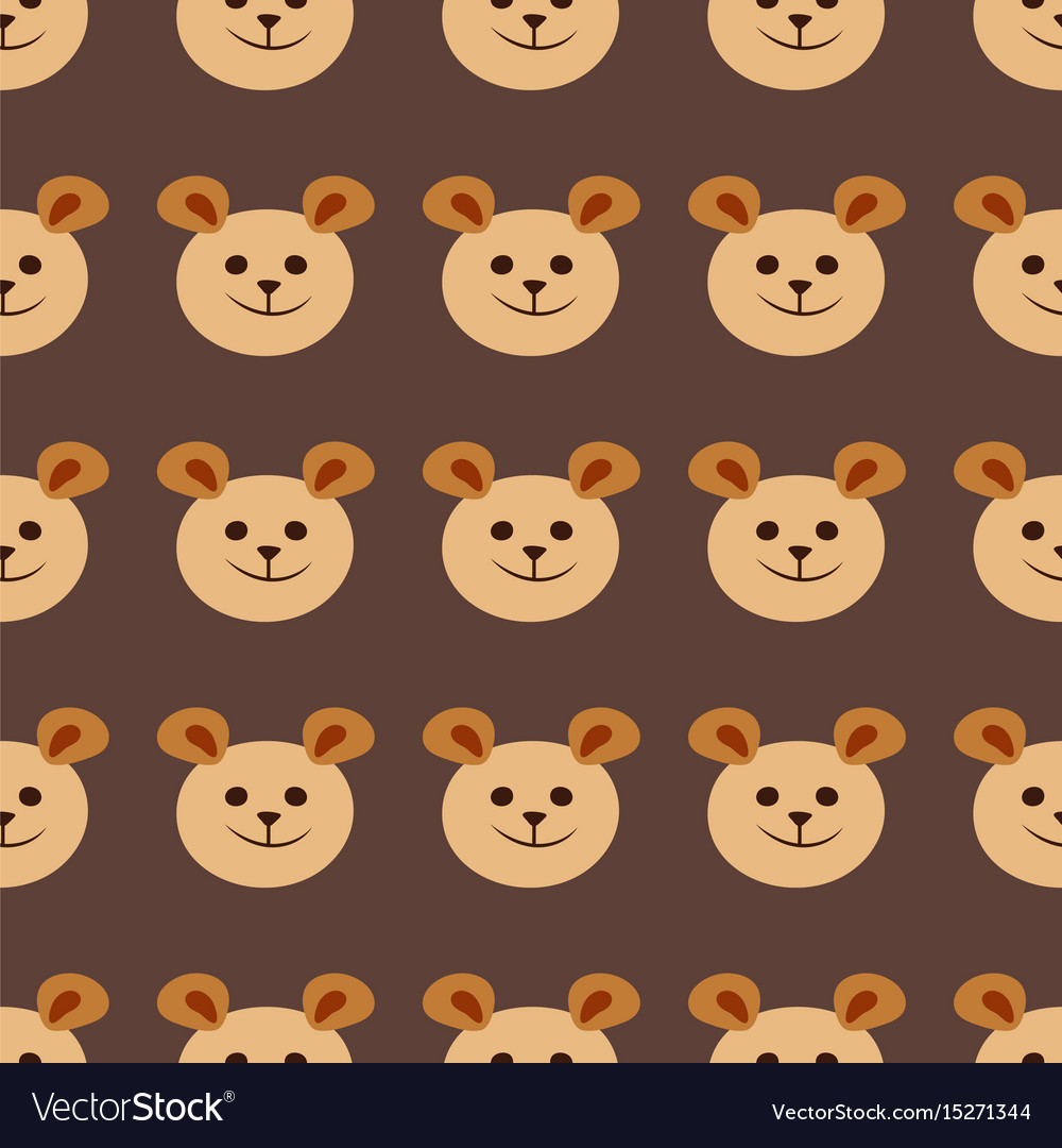 Seamless teddy bear pattern pattern design Vector Image