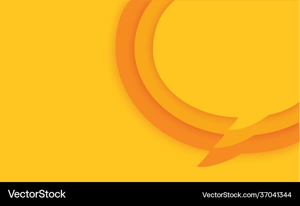 Yellow blank speech bubble on background Vector Image