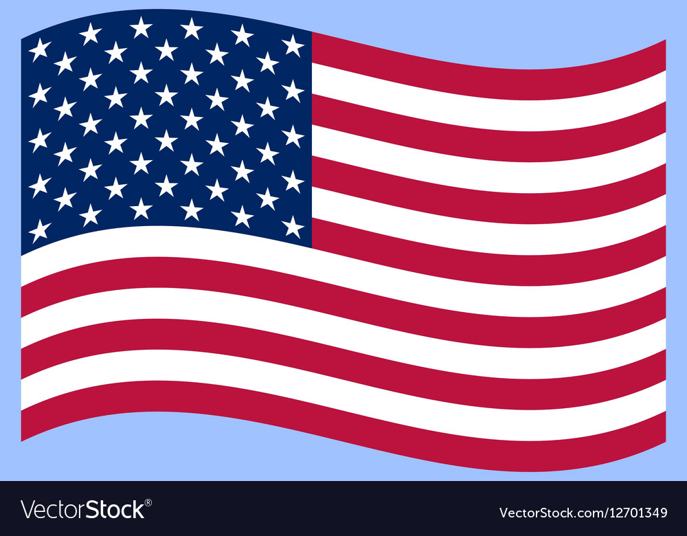 National Political Official Us Flag On A White Vector Image