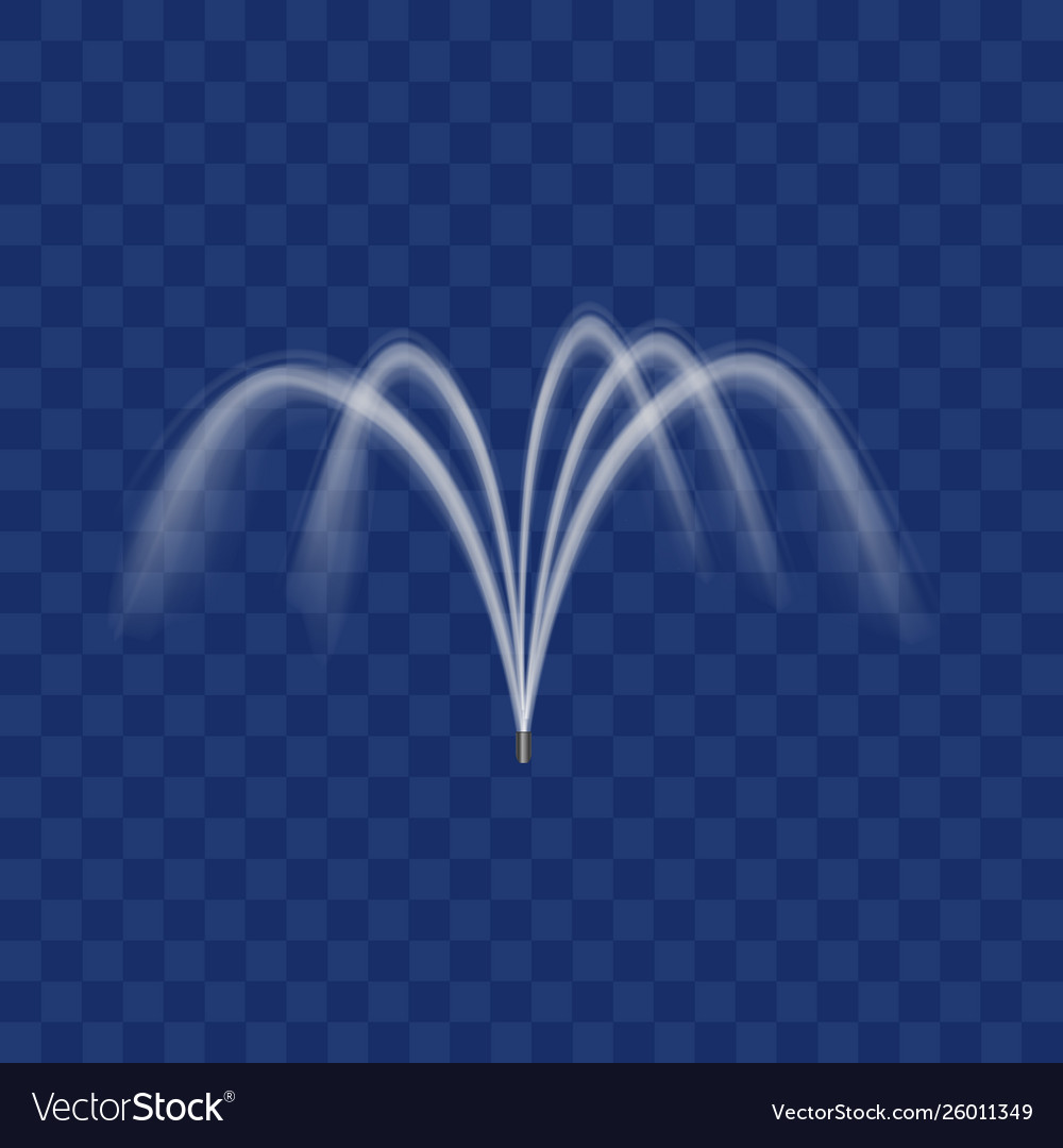 Realistic detailed 3d water fountain effect Vector Image