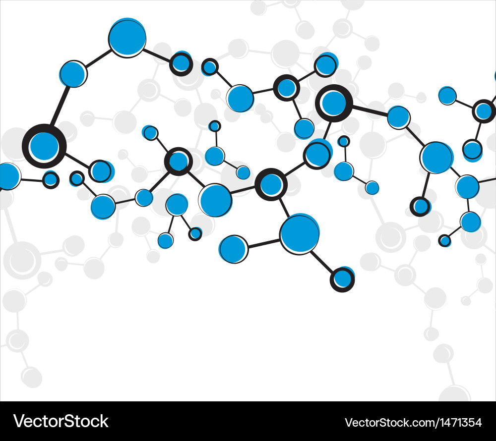 Abstract molecular structure background Royalty Free Vector