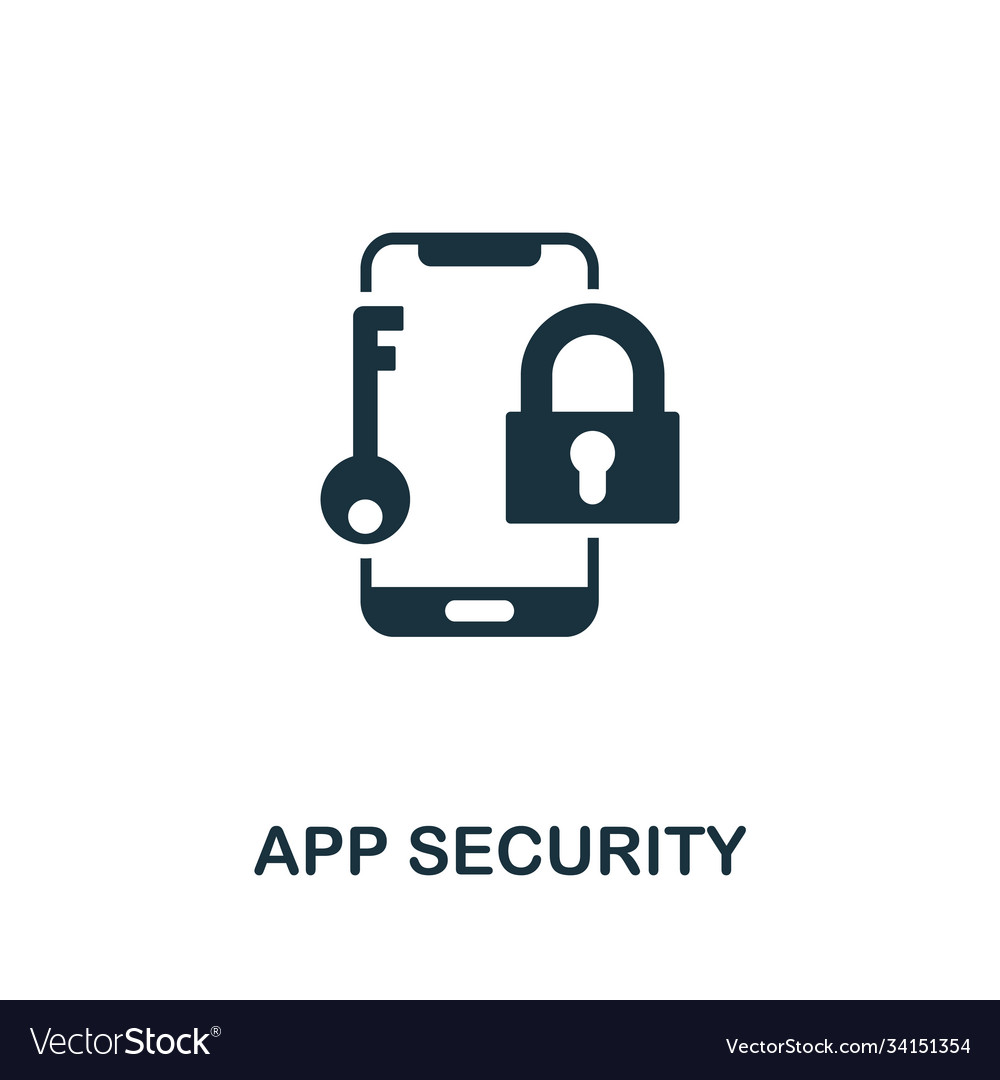 App security icon simple element from Royalty Free Vector
