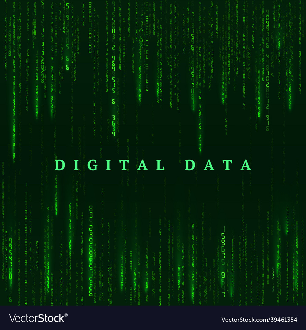 Background in a matrix style digital virtual Vector Image