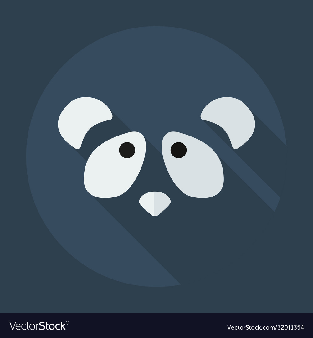 Flat modern design with shadow icons pandas Vector Image