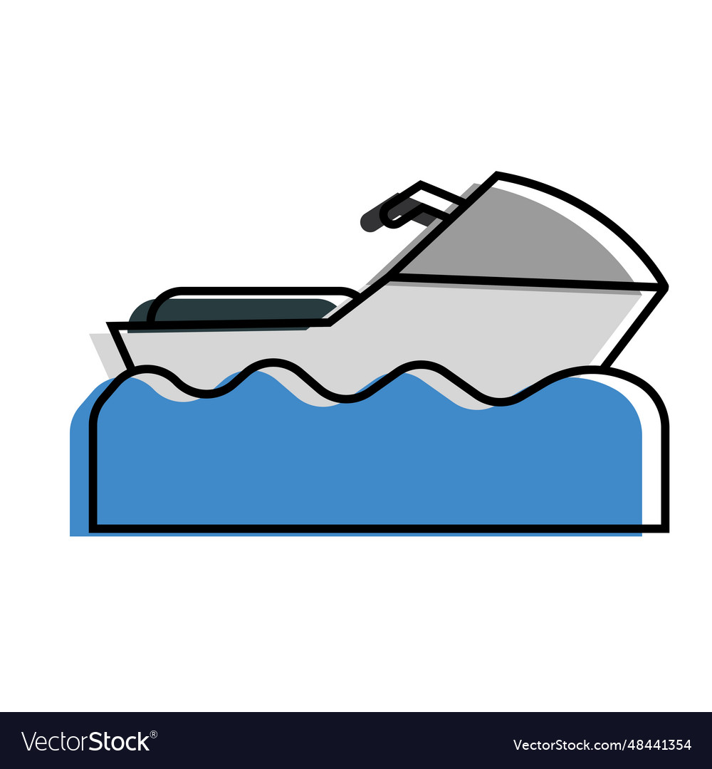 Isolated sketch of a water jet icon Royalty Free Vector