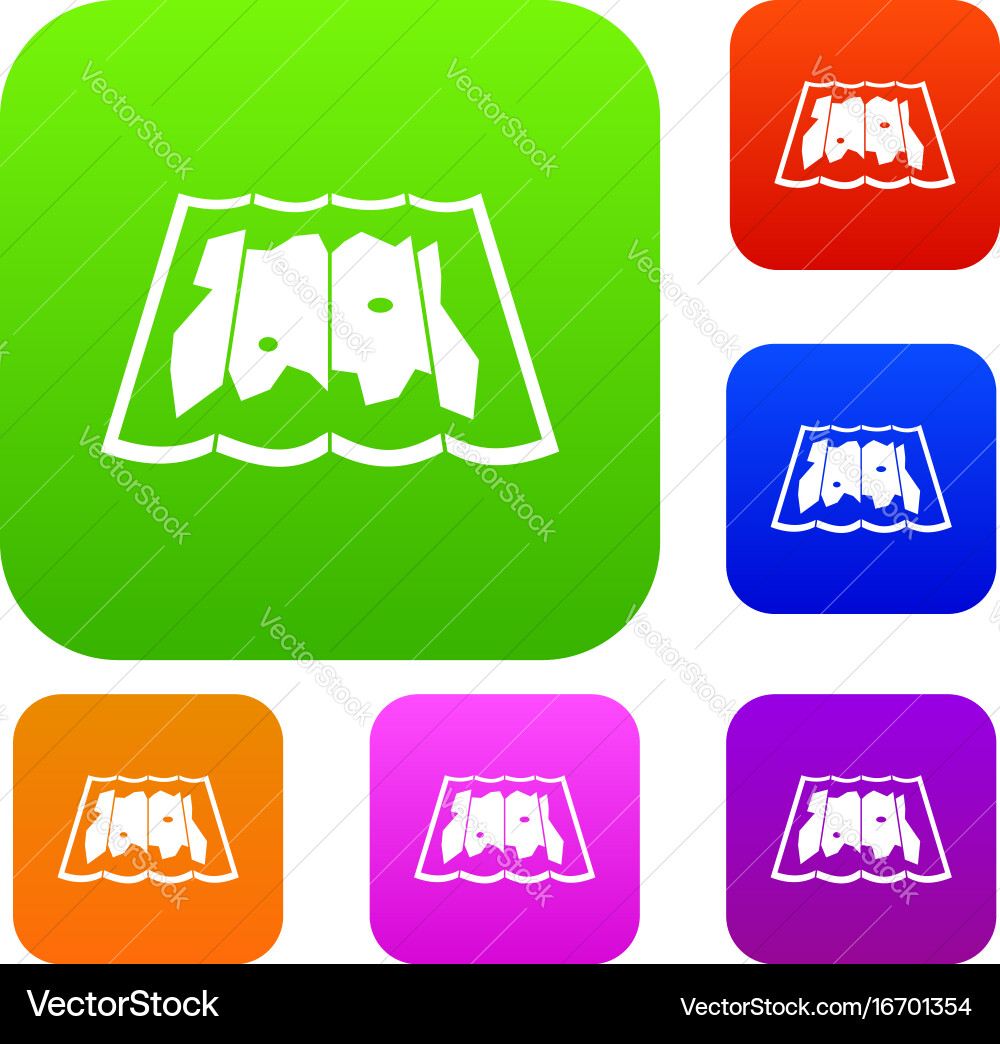Map set collection Royalty Free Vector Image - VectorStock