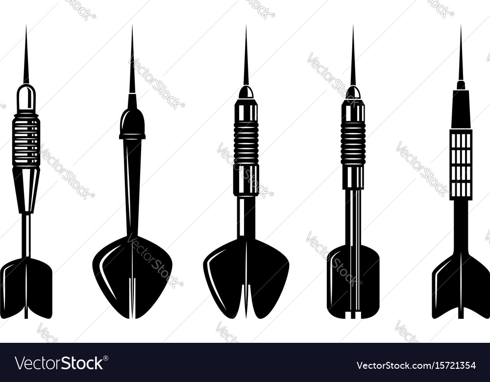 set-of-darts-on-white-background-design-