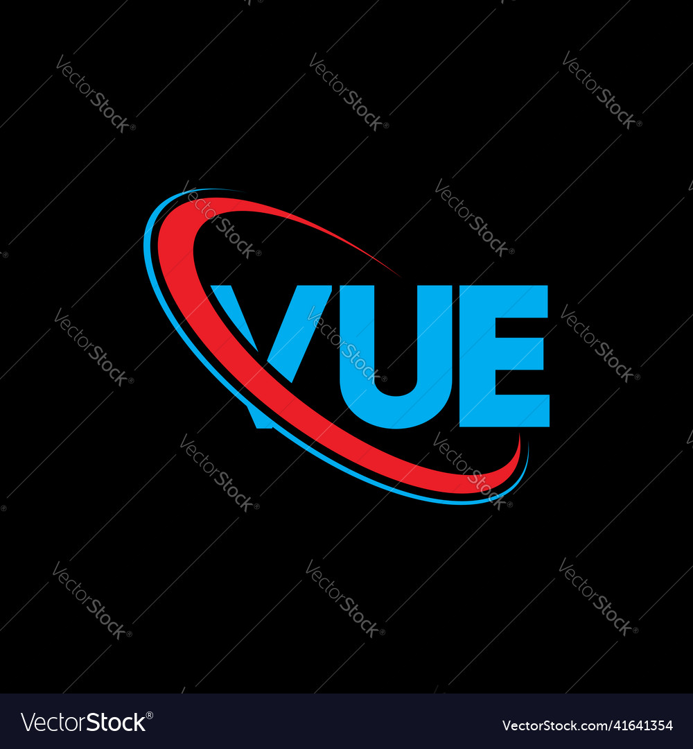 Vue logo letter letter logo design Royalty Free Vector Image