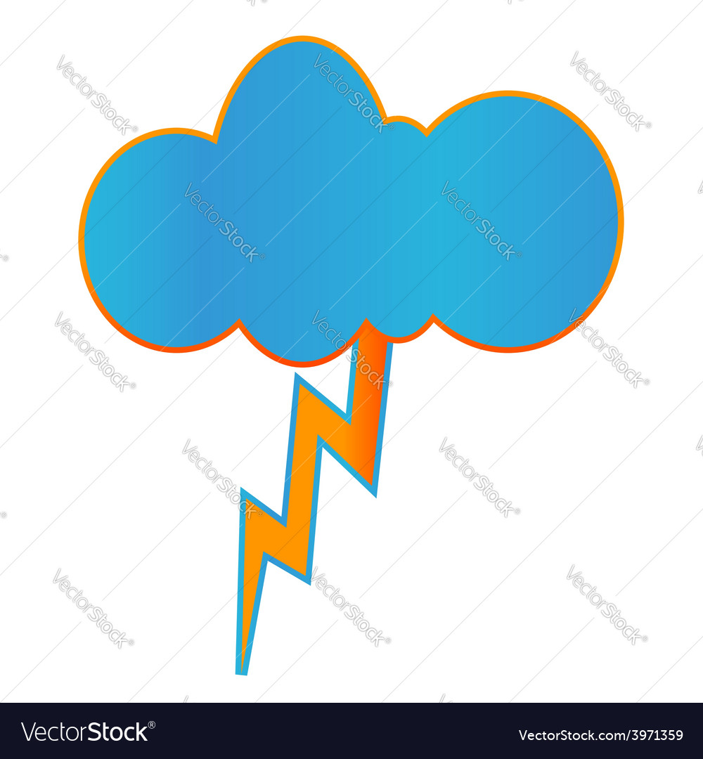 Creative geometric thunderstorm icon