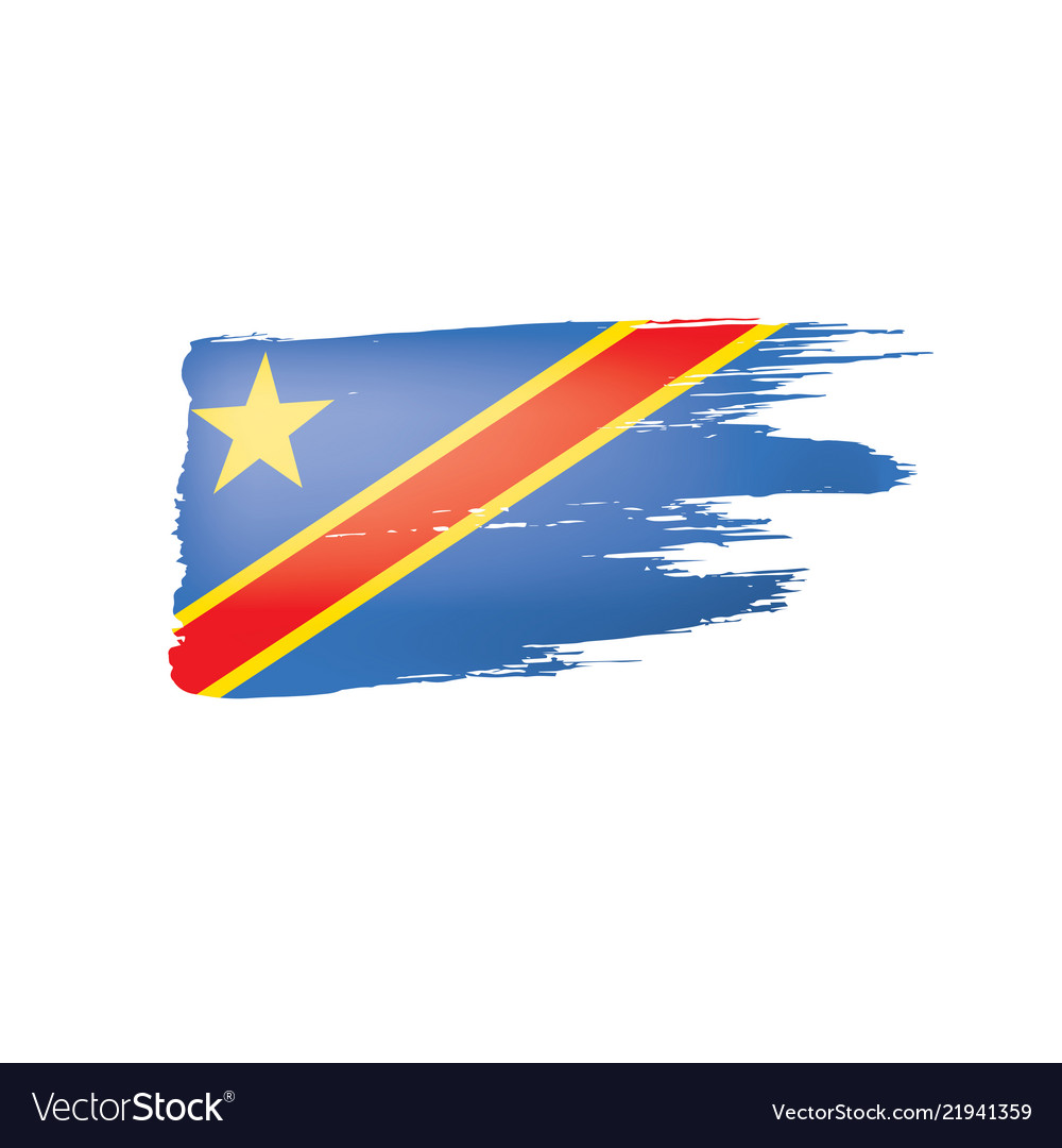 Democratic republic of the congo flag Royalty Free Vector