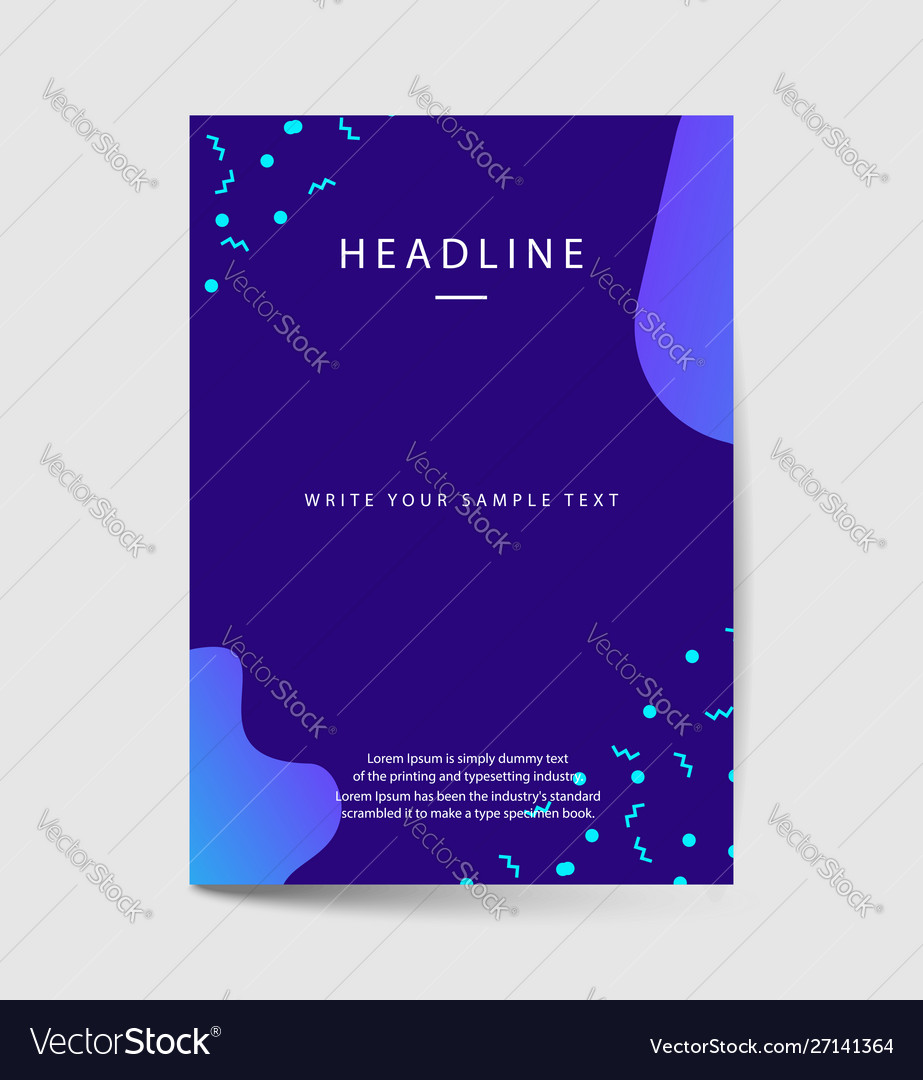 Dynamic colorful poster set with fluid shapes Vector Image