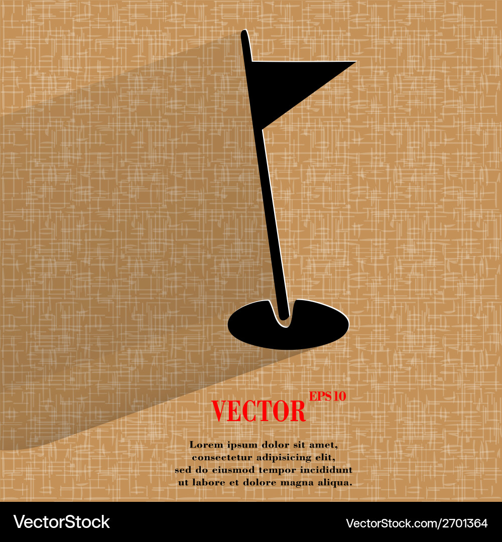 Golf flag flat modern web design Royalty Free Vector Image
