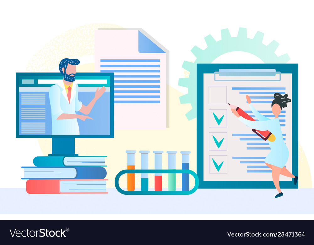 Medical Examination Medical Consultations Online Vector Image