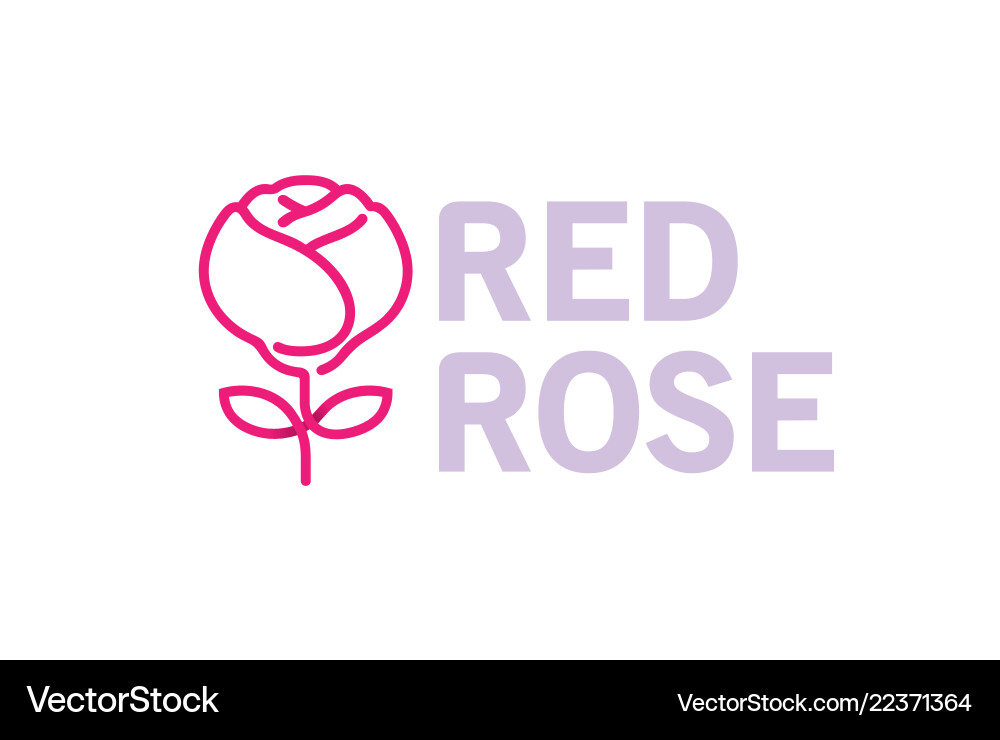Red rose logo Royalty Free Vector Image - VectorStock