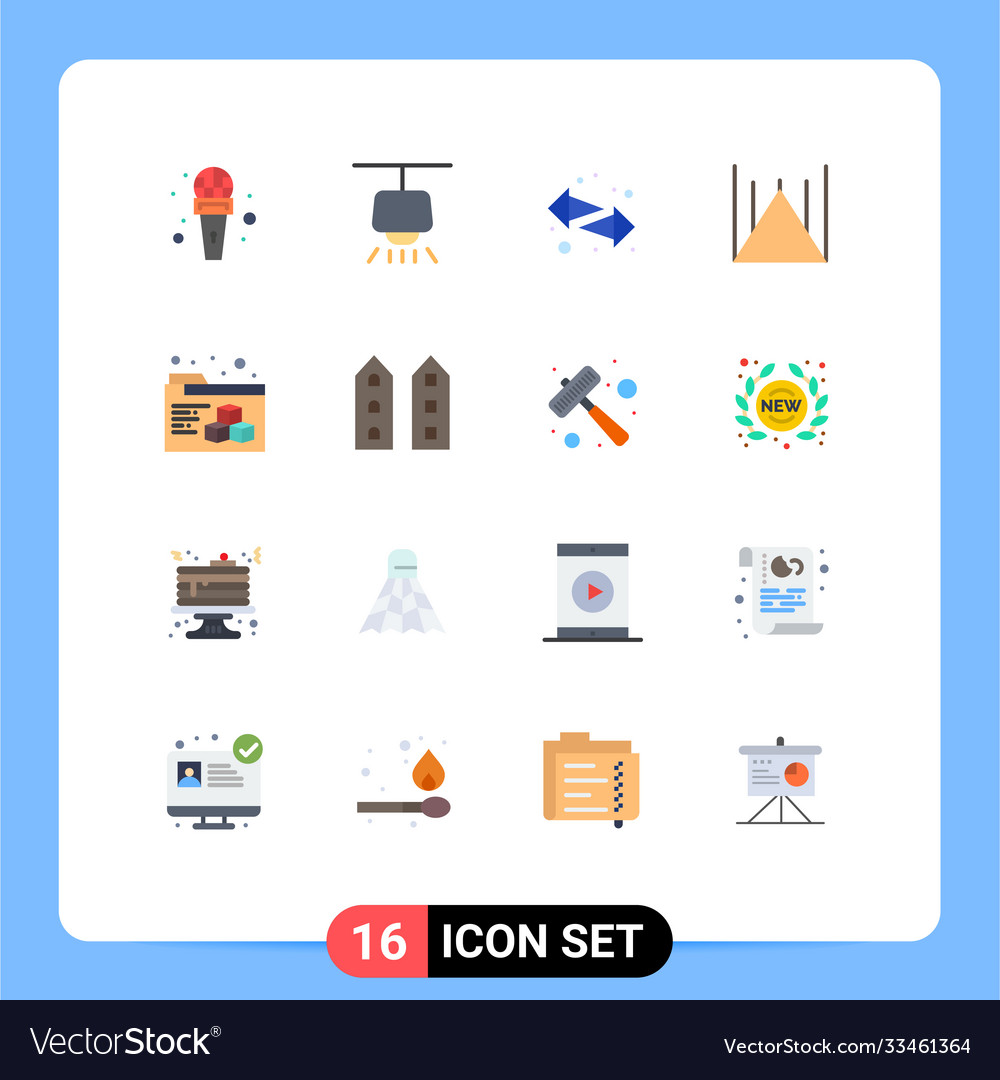 Set 16 modern ui icons symbols signs Royalty Free Vector