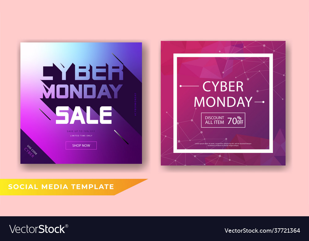 Social media post template Royalty Free Vector Image