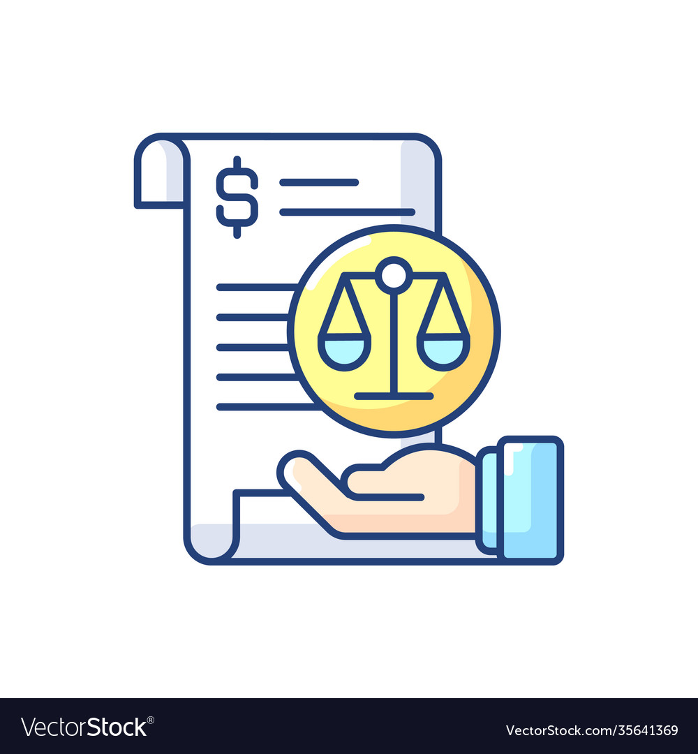 Balance sheet rgb color icon Royalty Free Vector Image