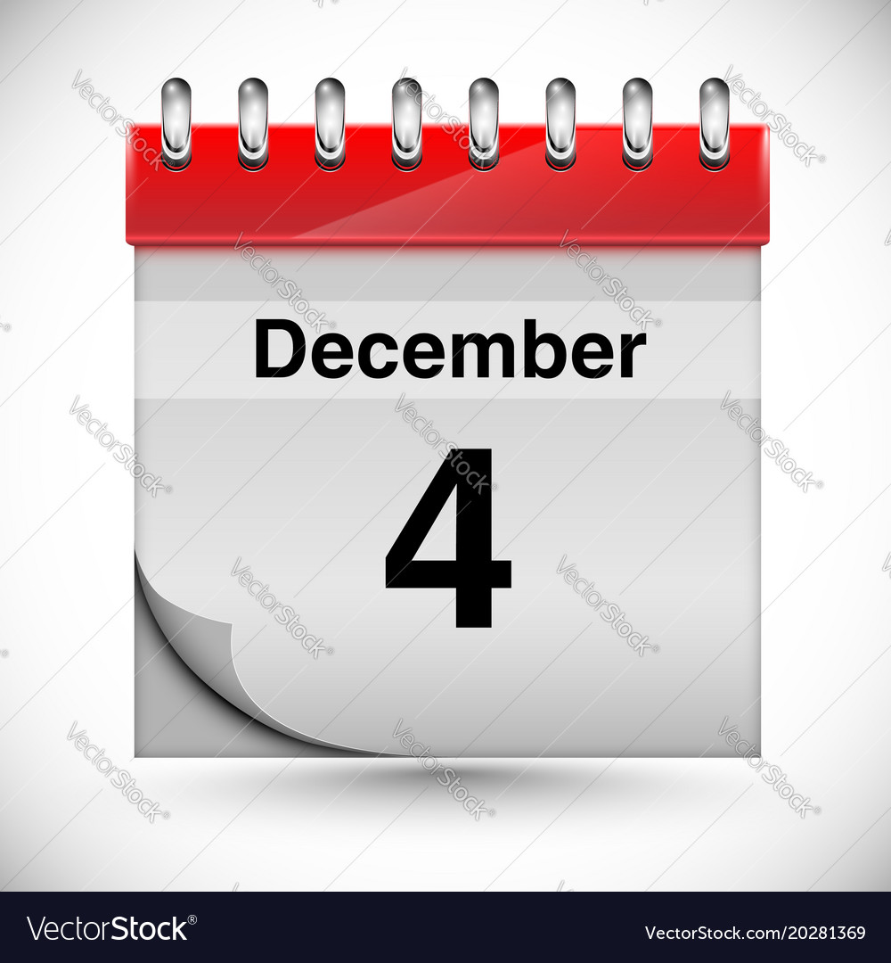 Calendar for december Royalty Free Vector Image
