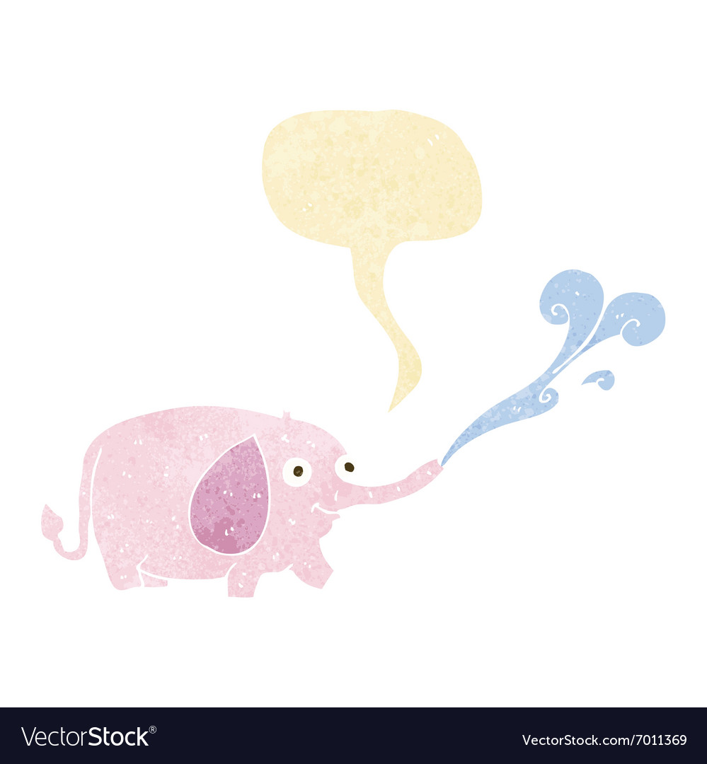 Cartoon funny little elephant squirting water Vector Image