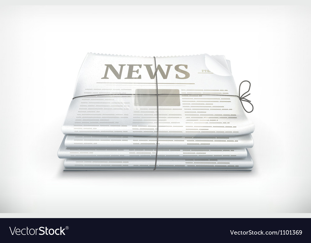 Stack of newspapers Royalty Free Vector Image - VectorStock