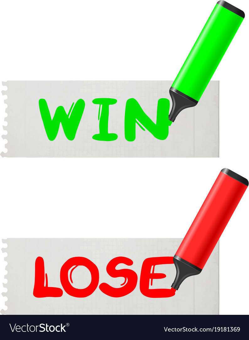 Win lose draw patterns Royalty Free Vector Image