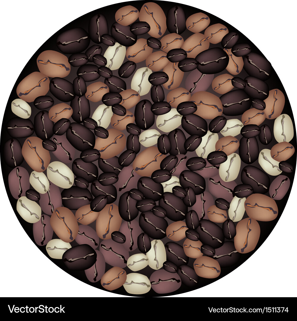 Coffee Beans Circle Royalty Free Vector Image - VectorStock