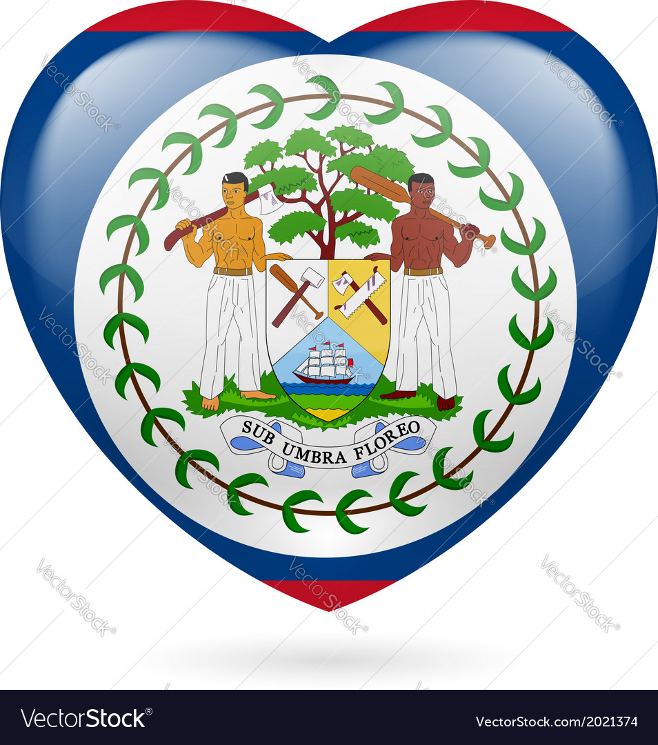 Heart icon of belize Royalty Free Vector Image