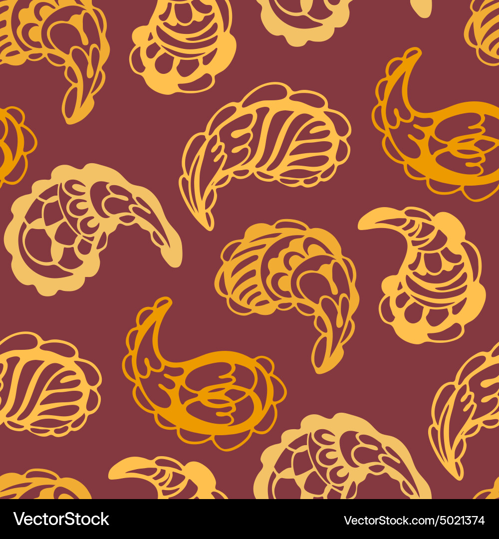 Paisley seamless pattern hand drawn Royalty Free Vector