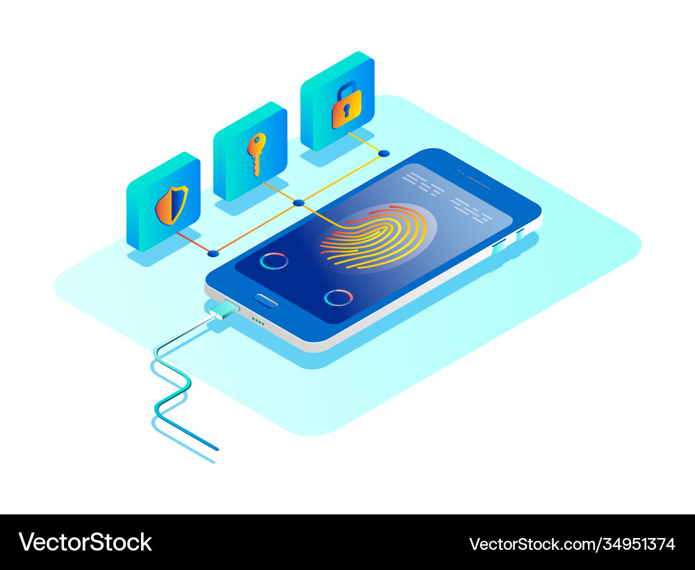 Personal data protection concept online security Vector Image