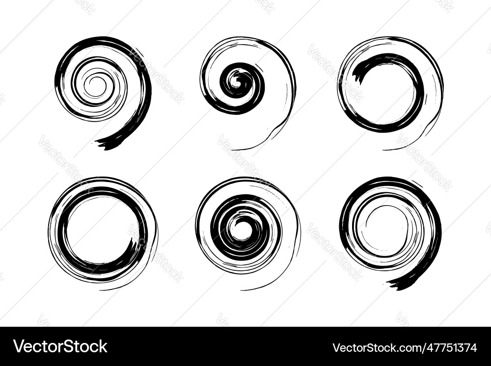 Spiral design elements Royalty Free Vector Image