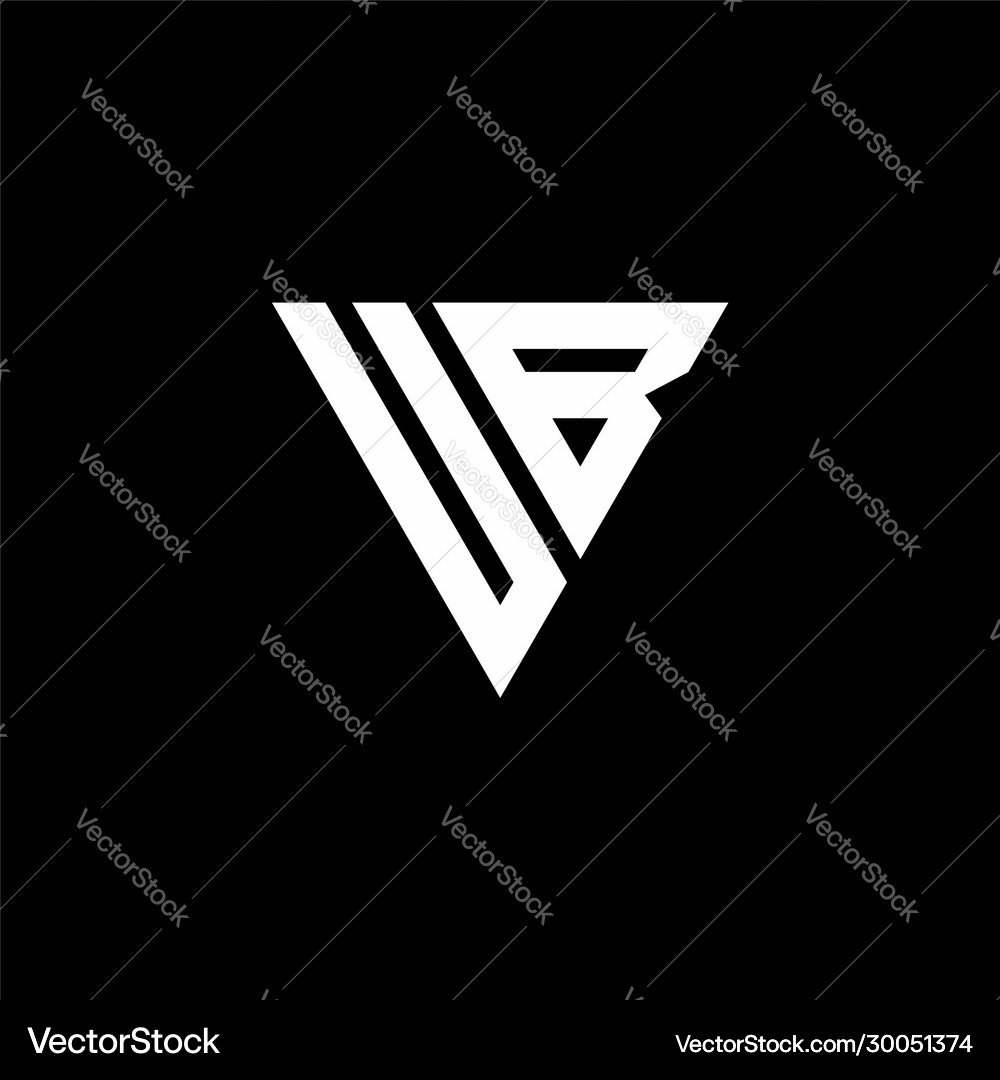 Ub logo letter monogram with triangle shape Vector Image