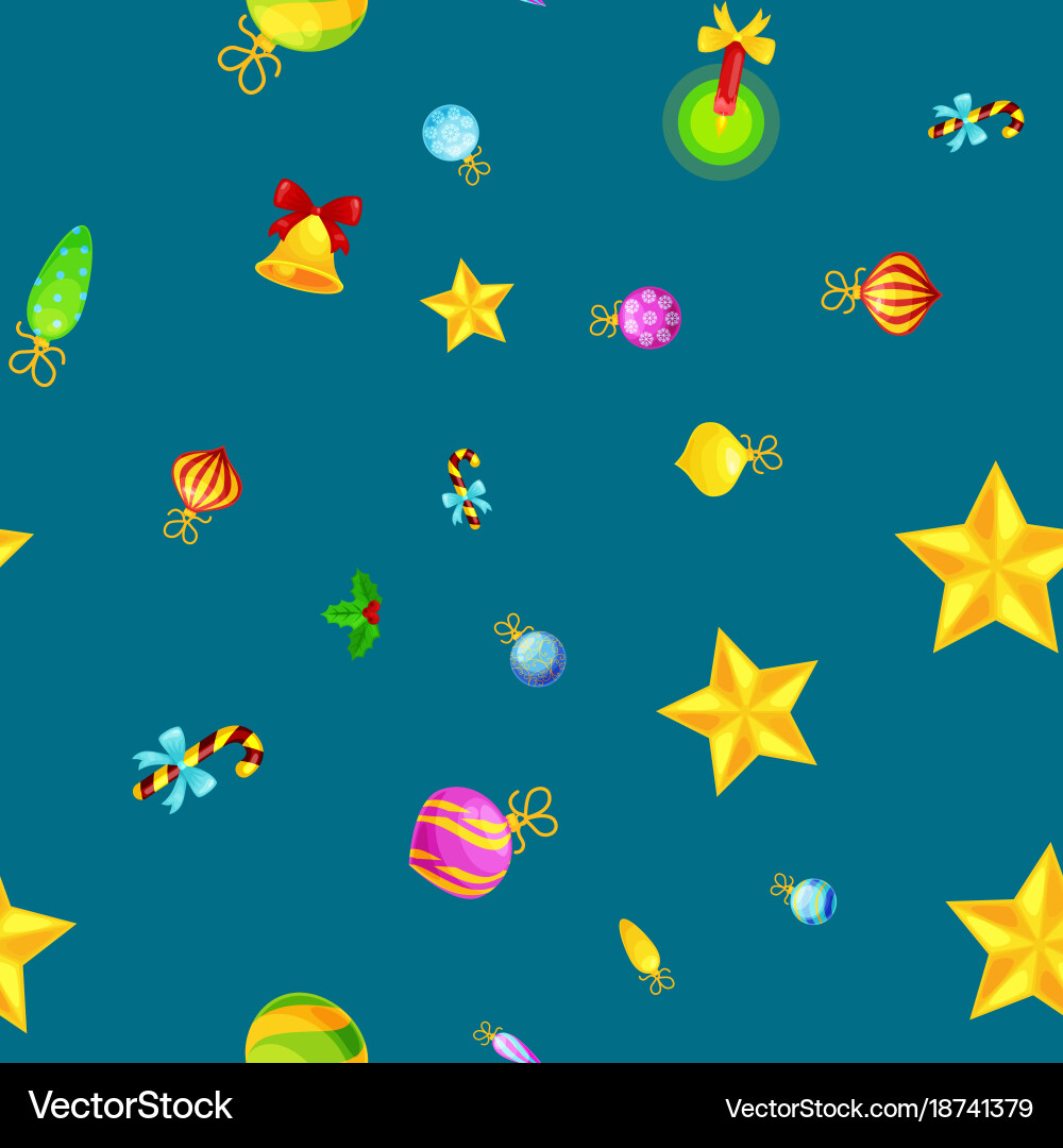 Christmas seamless pattern gingerbread man Vector Image