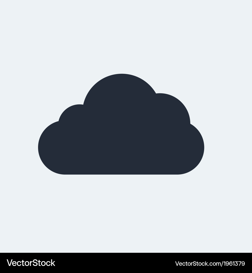 Cloud flat icon Royalty Free Vector Image - VectorStock