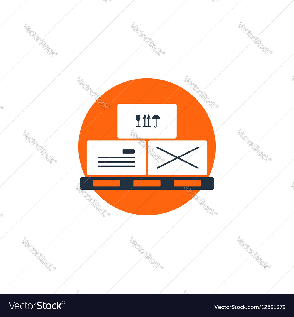 Delivery logistics services icon move boxes Vector Image