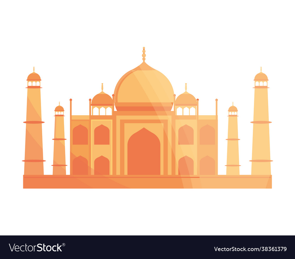 Indian taj mahal Royalty Free Vector Image - VectorStock