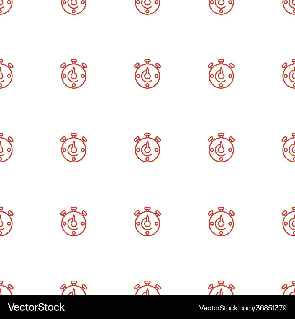 Stopwatch icon pattern seamless white background Vector Image