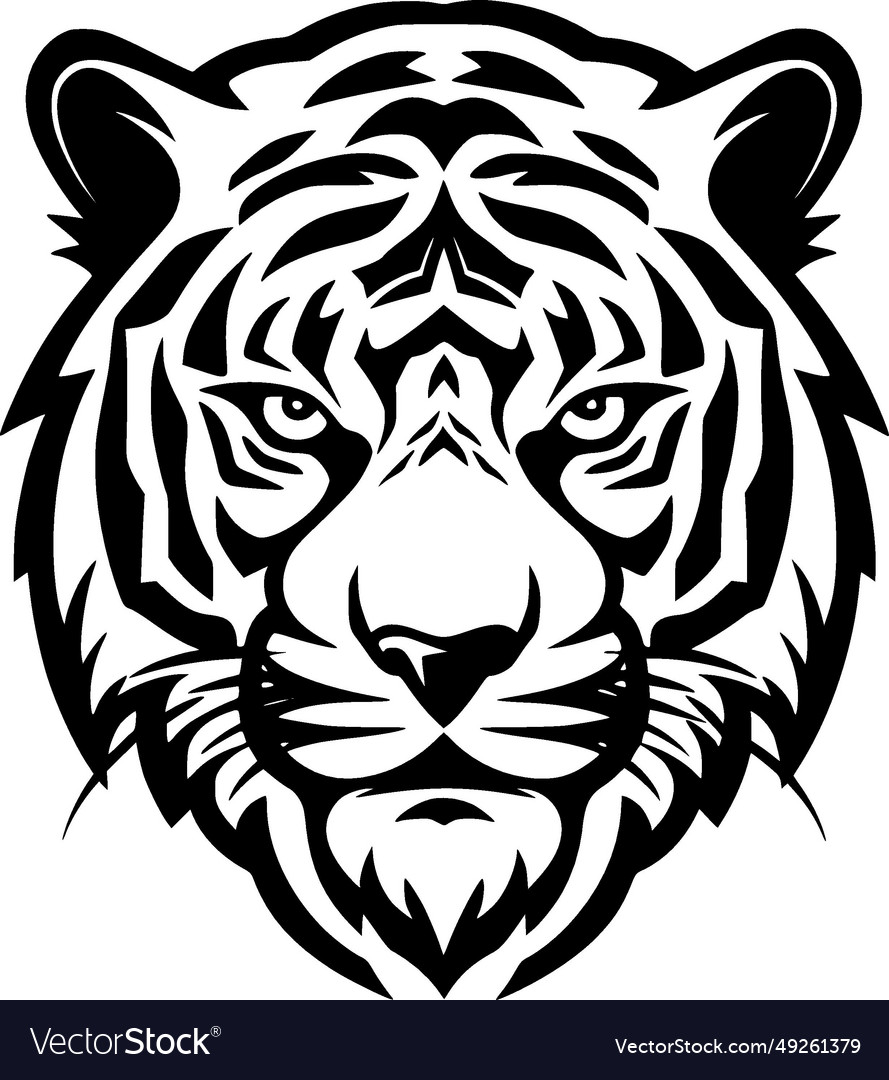 Tiger - minimalist and flat logo