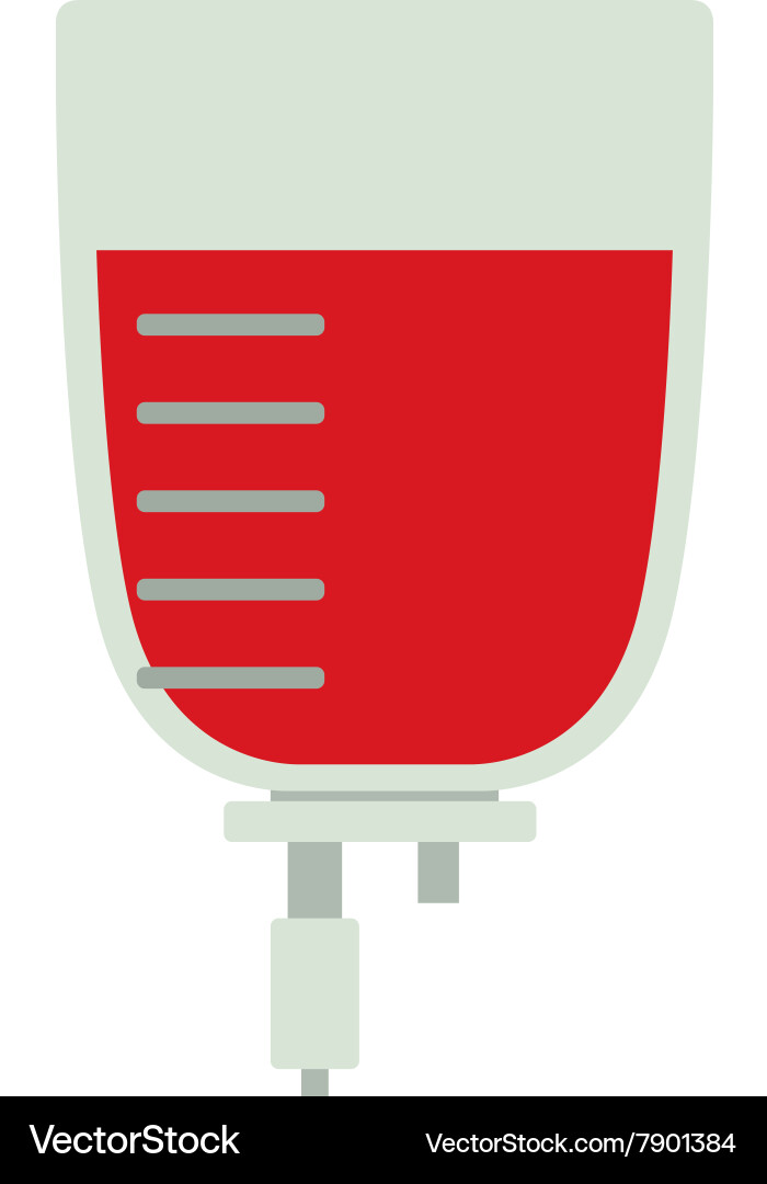 Blood transfusion flat Royalty Free Vector Image