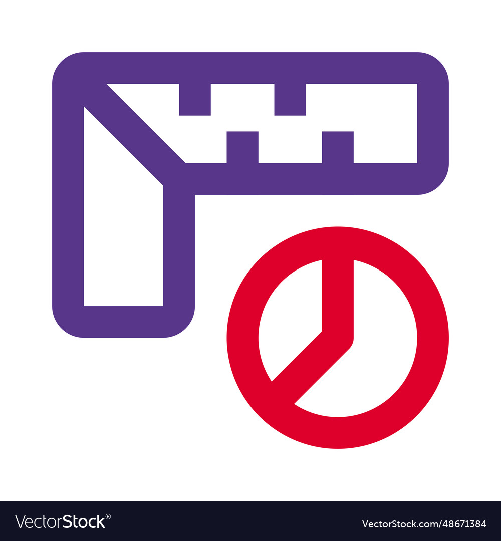 Client pie graph for corner rulers Royalty Free Vector Image