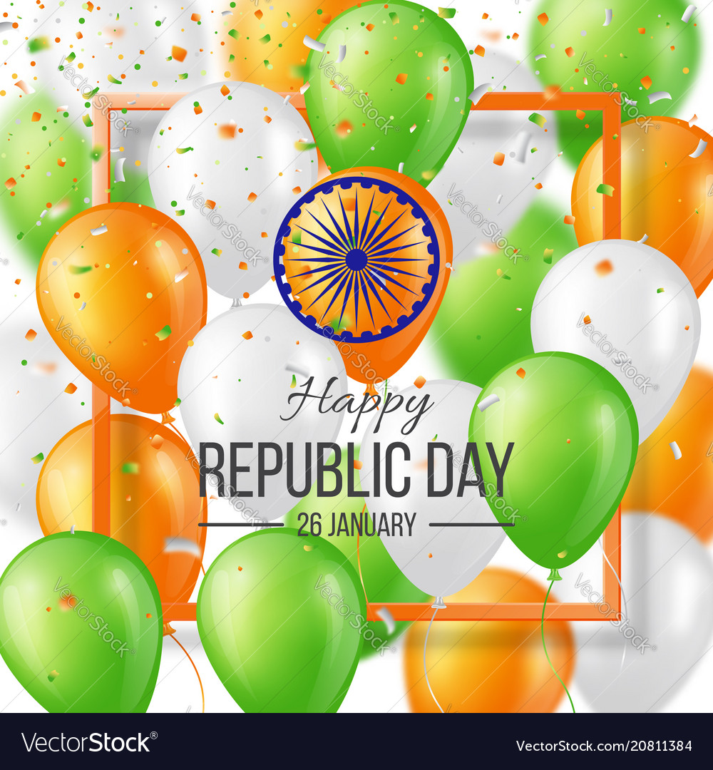 Happy indian republic day celebration background Vector Image