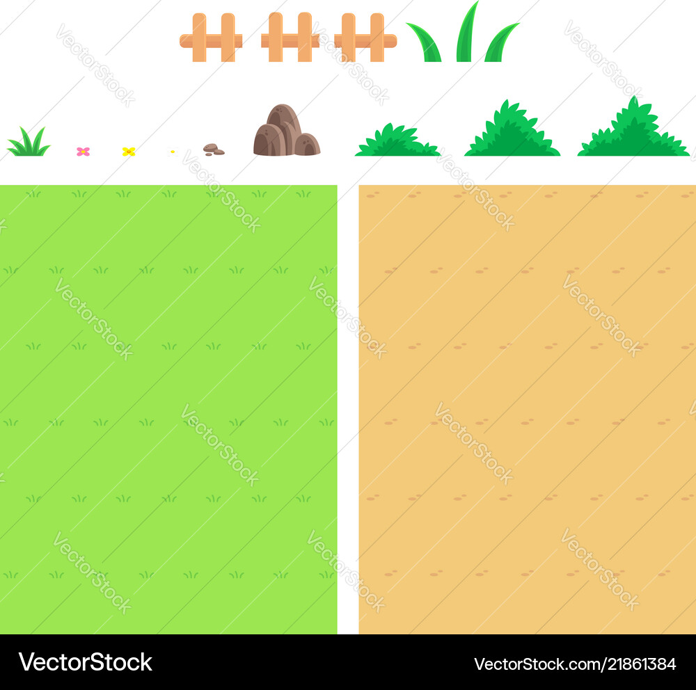 Nature game background Royalty Free Vector Image