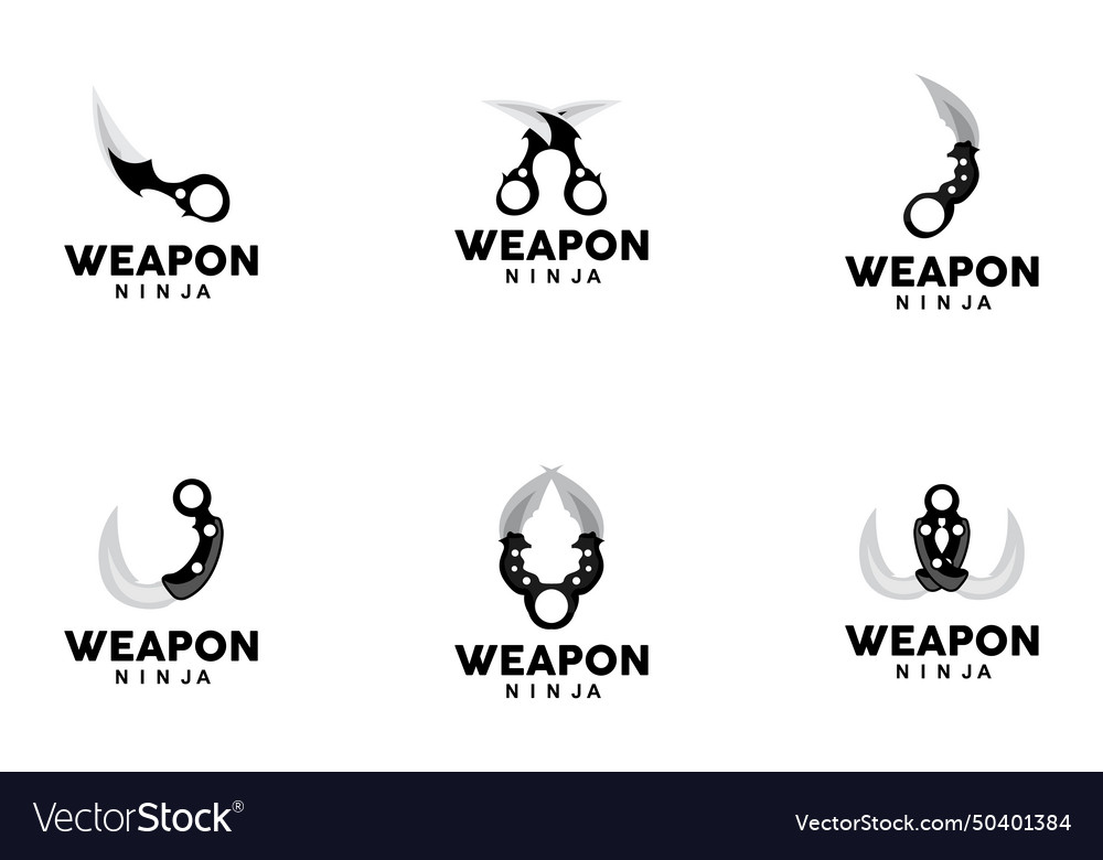 Weapon Logo Traditional Karambit Ninja Royalty Free Vector