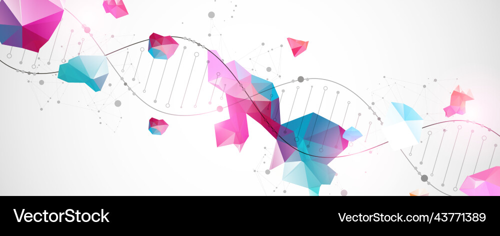 Dna molecules science template abstract Royalty Free Vector