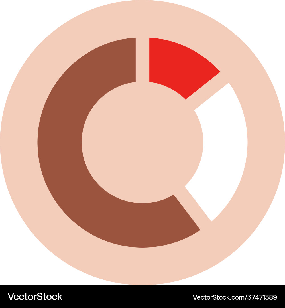 Donut chart Royalty Free Vector Image - VectorStock