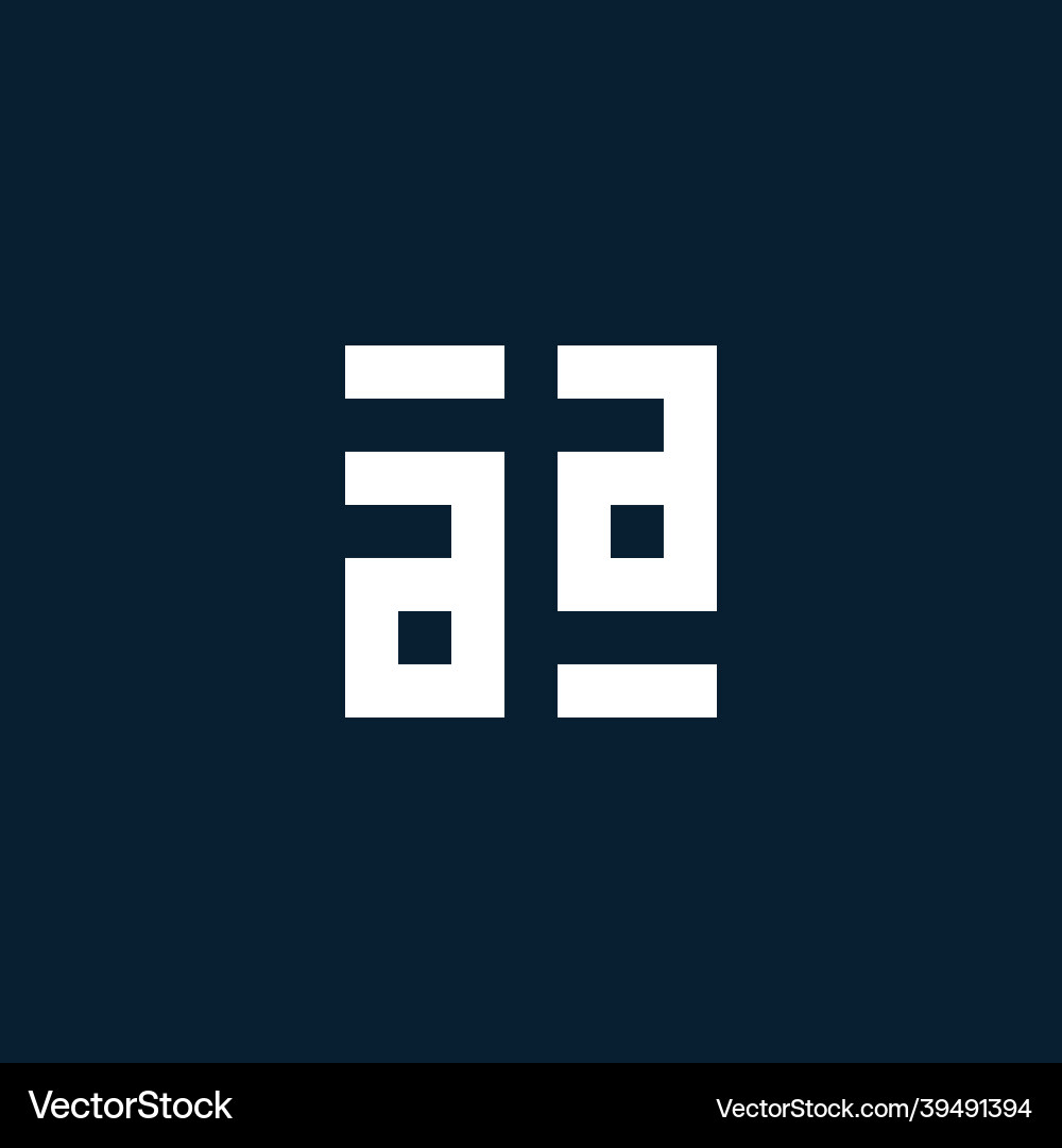 Aa initial monogram logo with geometric style Vector Image