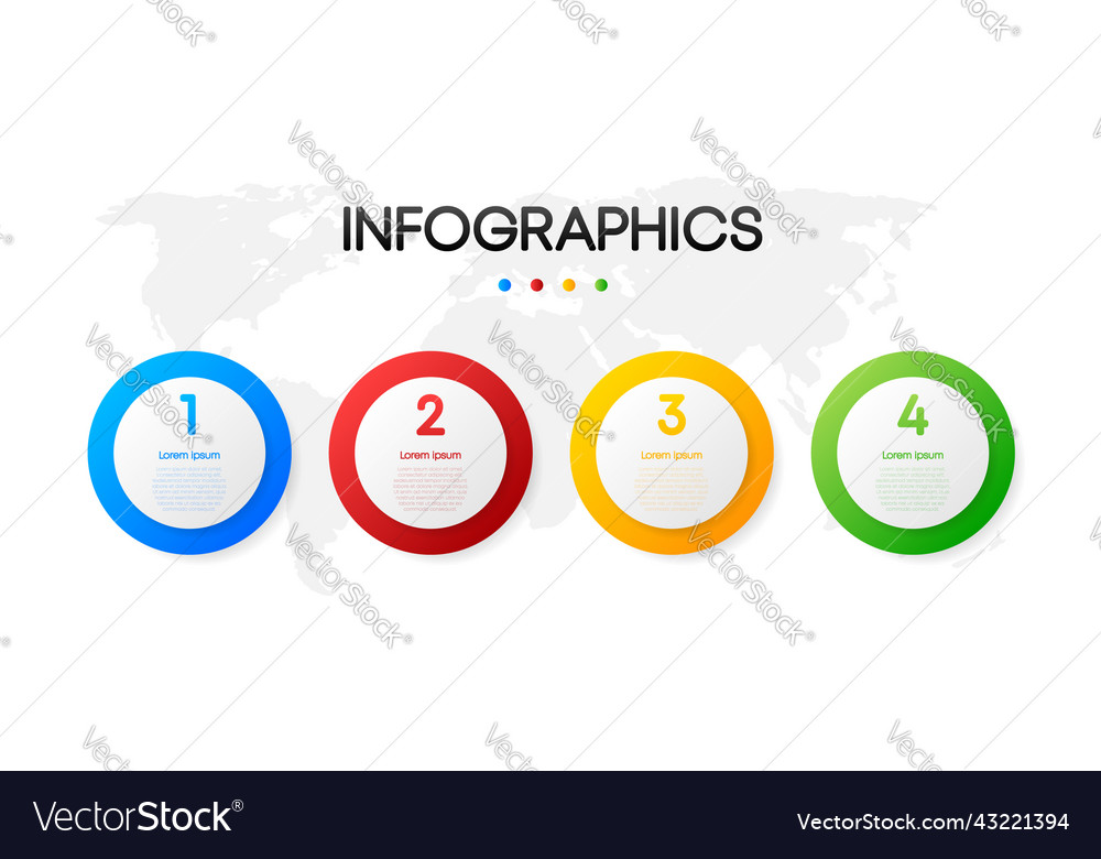 Business infographic data visualization square Vector Image