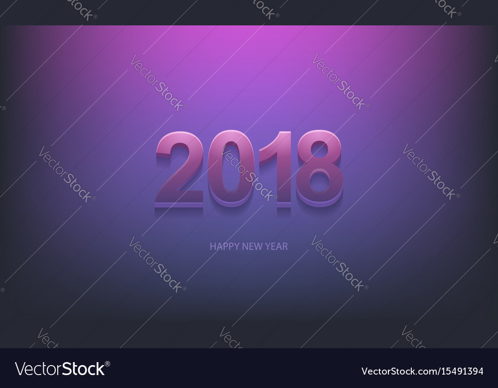 Happy new year 2018 Royalty Free Vector Image - VectorStock