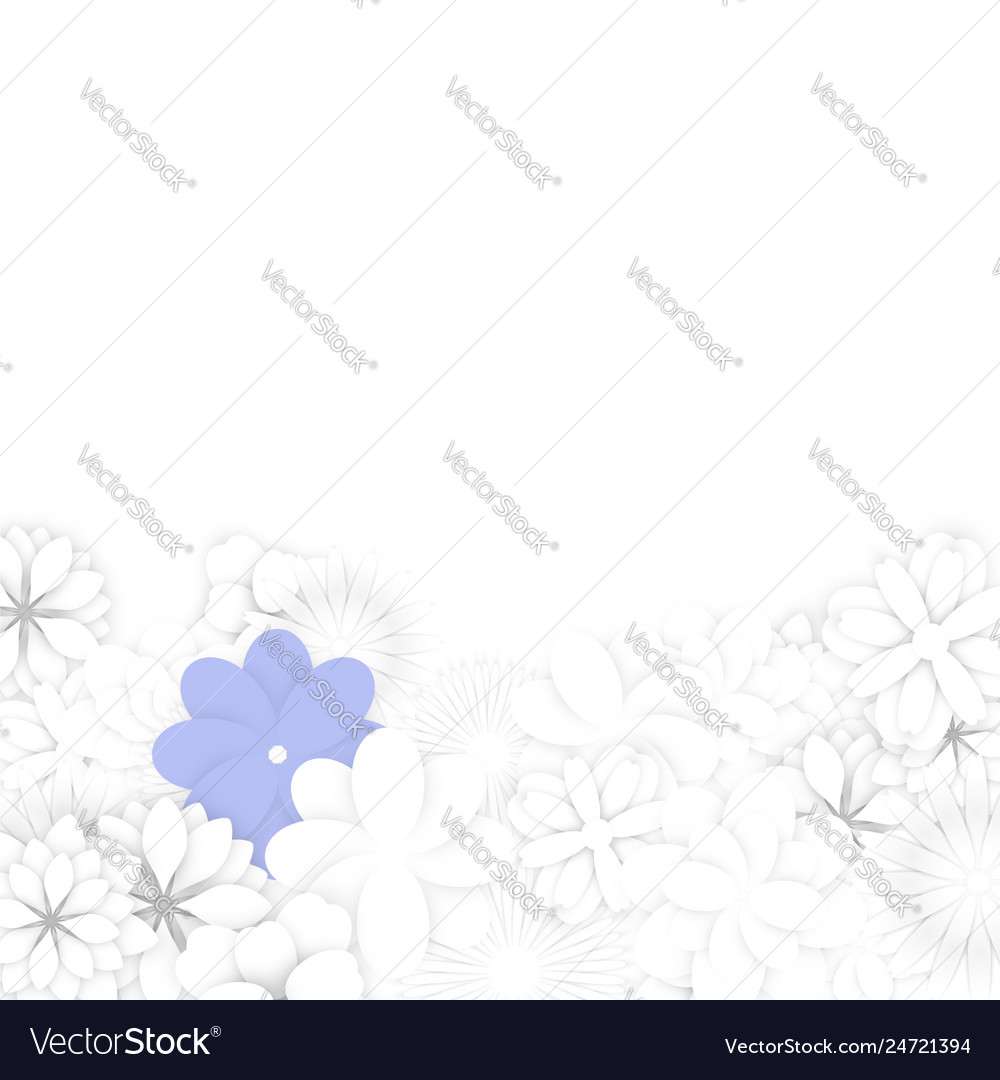 Spring background with white flowers Royalty Free Vector