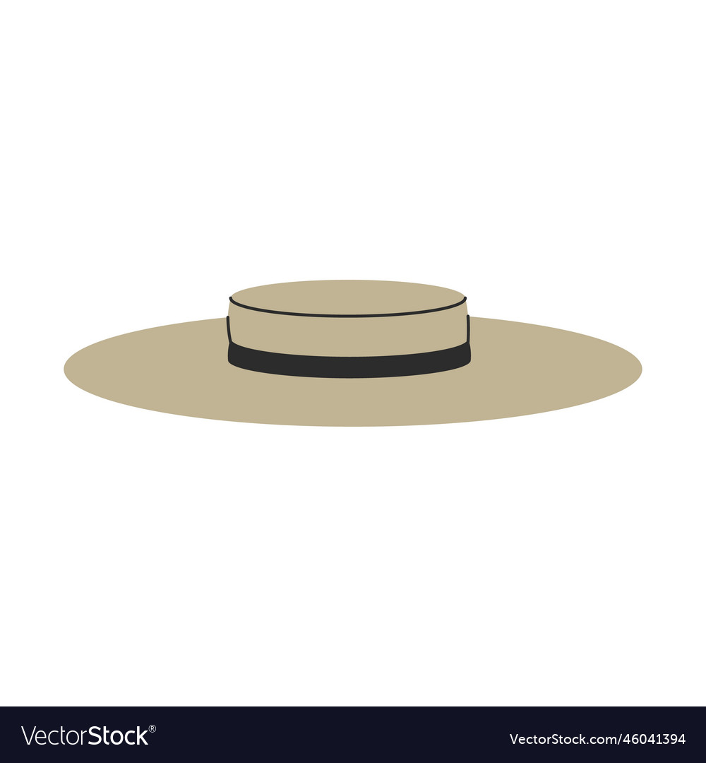 Women hat with ribbon stylish elegant female Vector Image