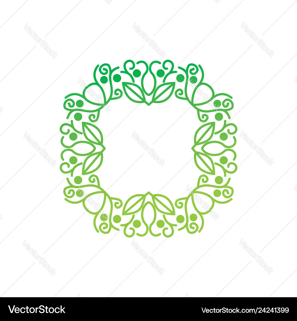 Leaf logo design template set Royalty Free Vector Image